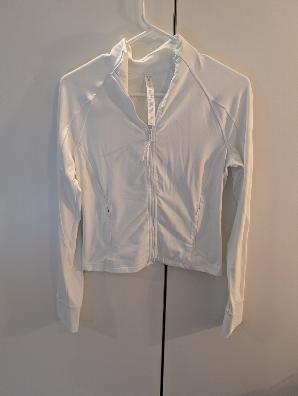 CRZ YOGA White Full-Zip Lightweight Jacket Woman's Medium